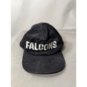 Vintage NFL Atlanta Falcons Starline Black Corduroy Snapback Hat Cap Mens OSFM